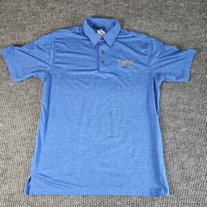 Hendrick Automotive Group Polo Shirt Mens Medium Blue HYDROVENT Oobe Embroidered
